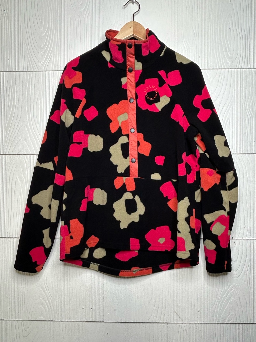 Maloja Floral Snap-Front Fleece Pullover